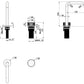 Mica Fluted Soft-Square Hob Basin Mixer Set
