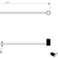 Mica Fluted Single Towel Rail