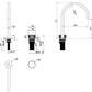 Mica Fluted Gooseneck Hob Sink/Basin Mixer Set