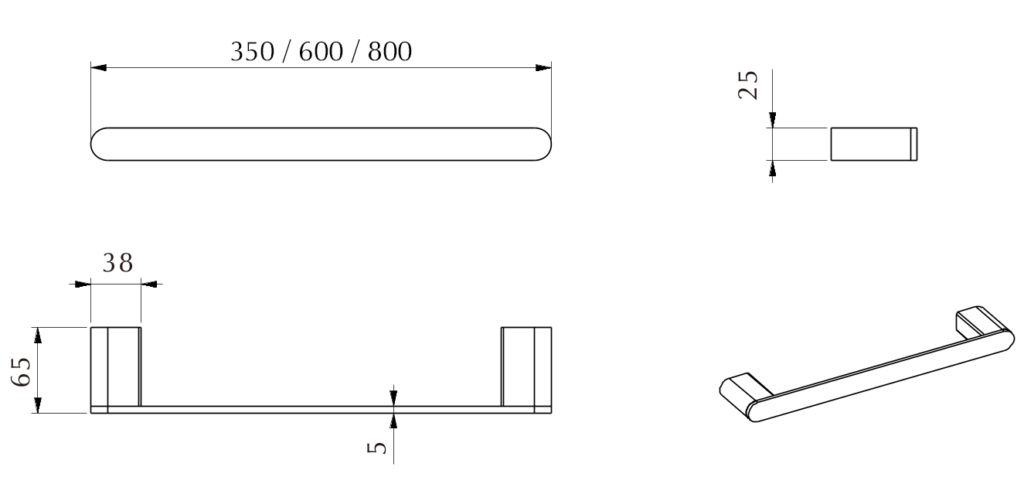 Supra Single Towel Rail