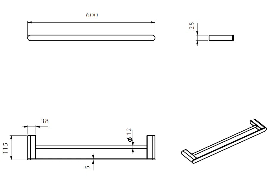Supra Double Towel Rail