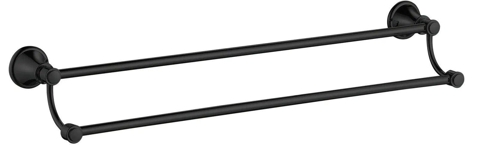 Clasico Double Towel Rail - 600mm - Black