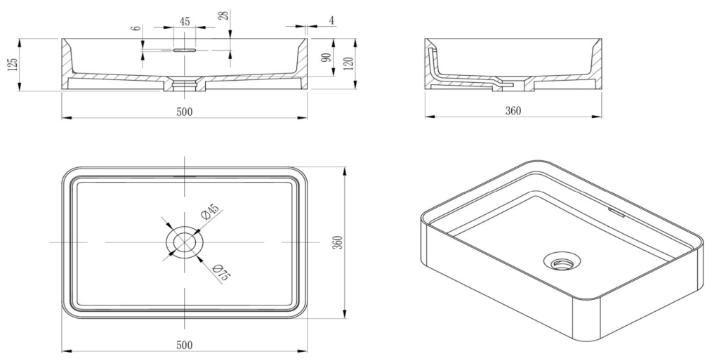Astera 500 x 360 x 120mm