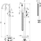 Mica Freestanding Bath Mixer with Hand Shower