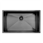 Atlas Handmade Single Bowl Kitchen Sink in Gunmetal Black