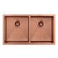 Atlas Handmade Double Bowl Kitchen Sink in Copper