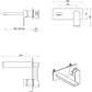 Beki Wall-Spout Combo – 1P – TRIM KIT ONLY