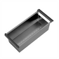 Atlas Handmade Double Bowl With Drainer Kitchen Sink in Gunmetal Black