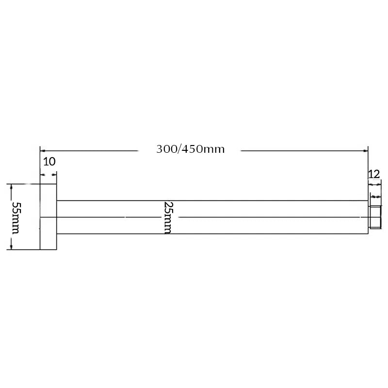 Cresta Ceiling Arm - 300mm