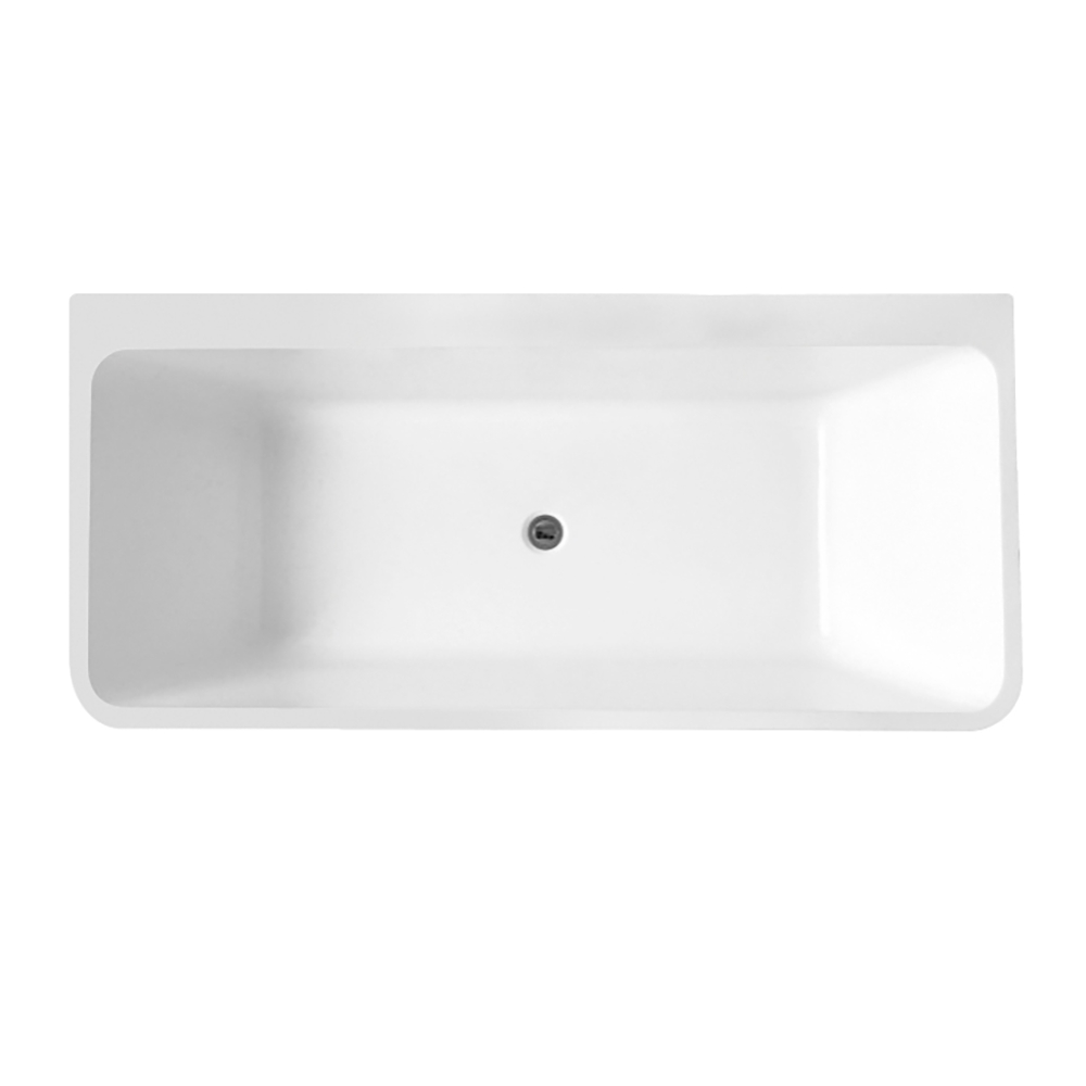 Florence Back to Wall Bathtub in Black