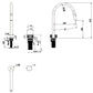 Mica Fluted Pull-Out Hob Mixer Set
