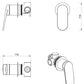 Lantra Shower Mixer – Round Plate – TRIM KIT ONLY
