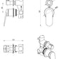 Lantra Shower Mixer Diverter – 2P – TRIM KIT ONLY