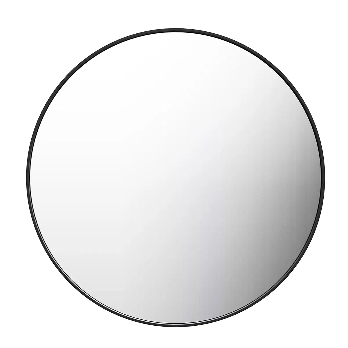 Bianca Round Framed Mirror Black