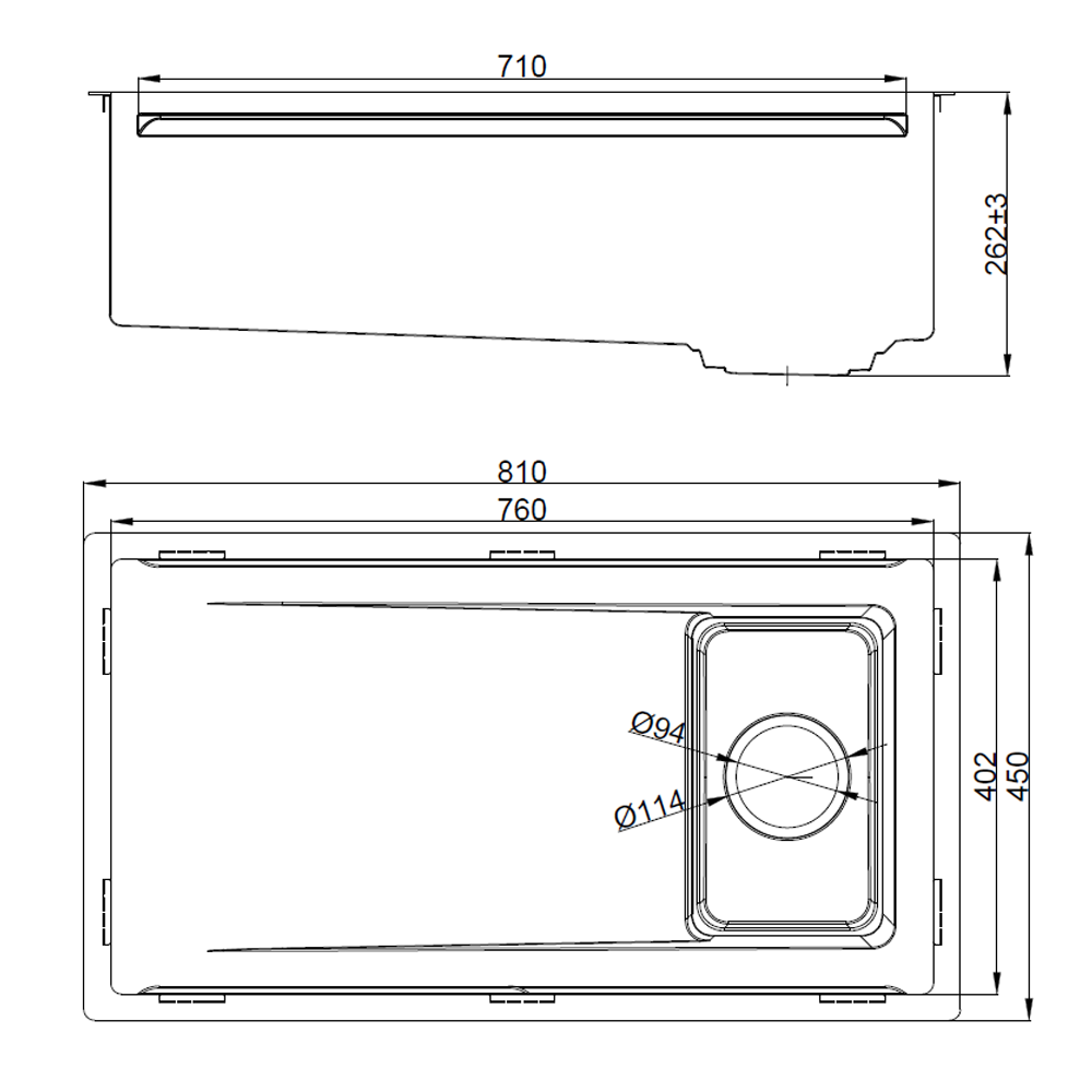 Novaq Handmade Kitchen Sink in Gold