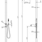 Mica Gooseneck Freestanding Outdoor Shower