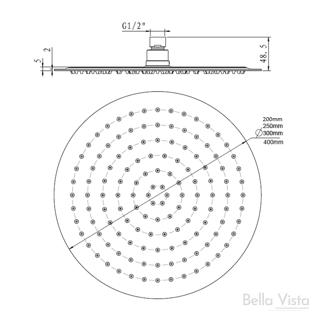 Mica Shower Head 200mm