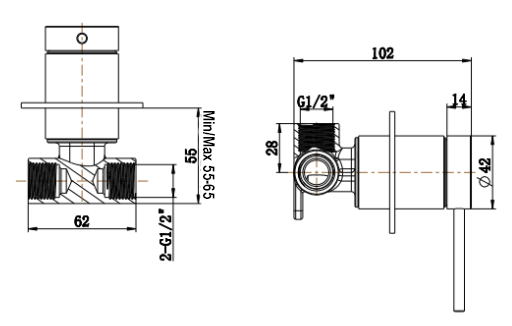 Mica Shower Mixer – TRIM KIT ONLY