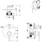 Mica Shower Mixer Diverter – 1P – TRIM KIT ONLY