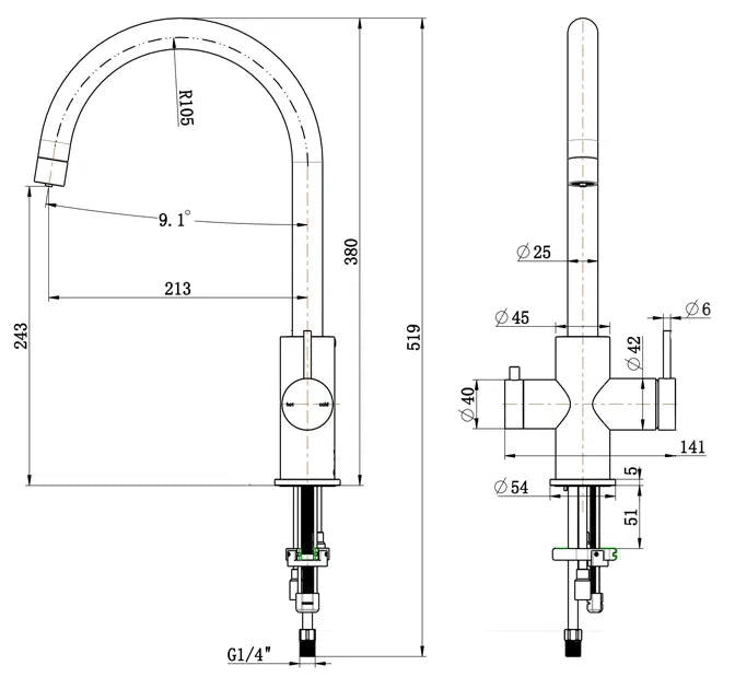 Mica 3-Way Filter Sink Mixer