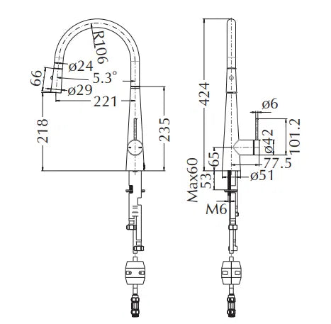 Mica Pull-Out Cone Sink Mixer