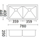 Luminare Sink 760 x 440mm – Double Bowl