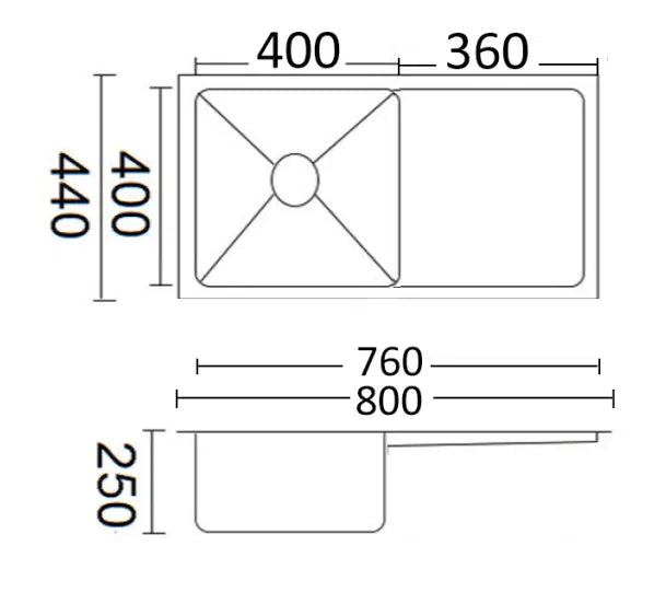Luminare Sink 800 x 440mm