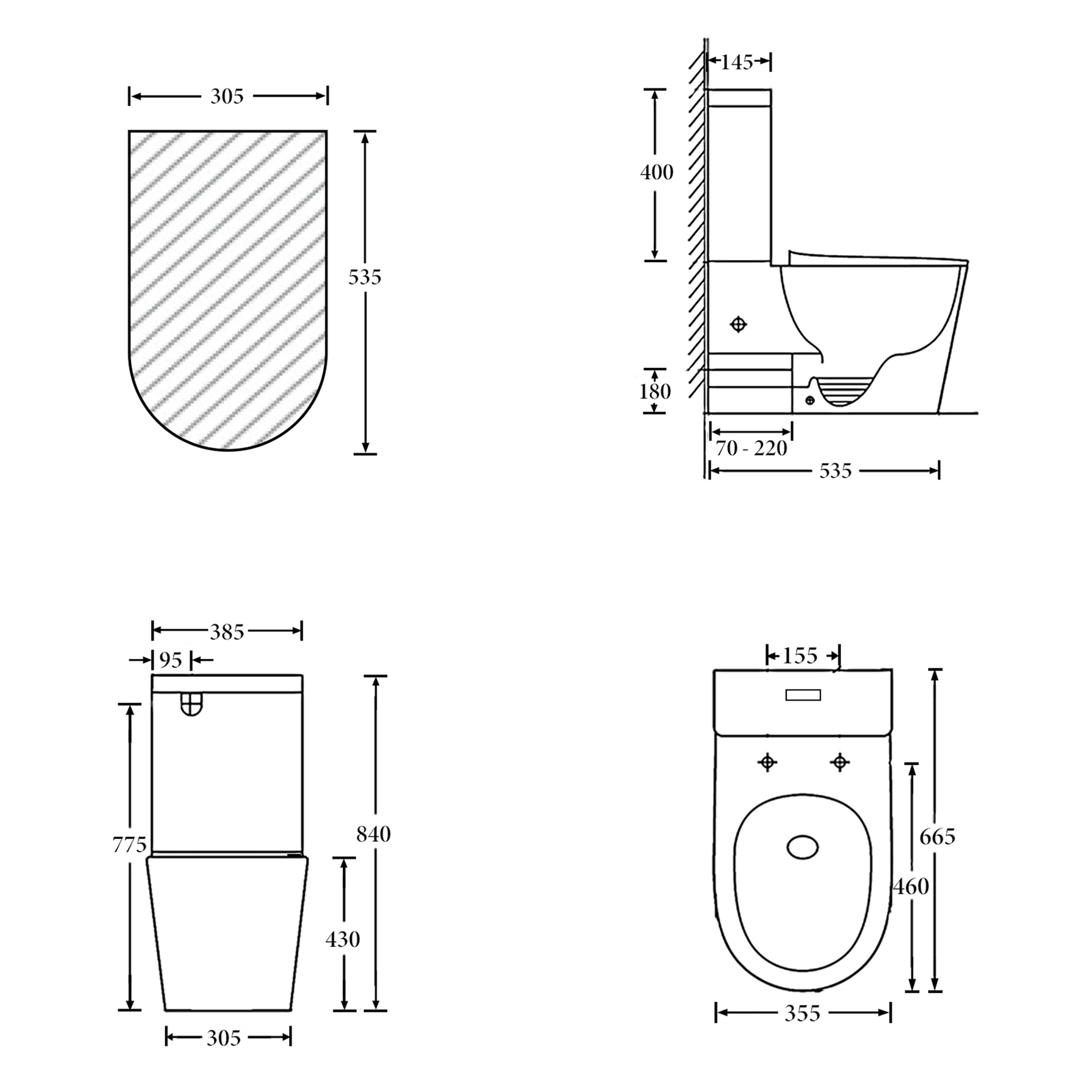Toulouse Toilet Suite