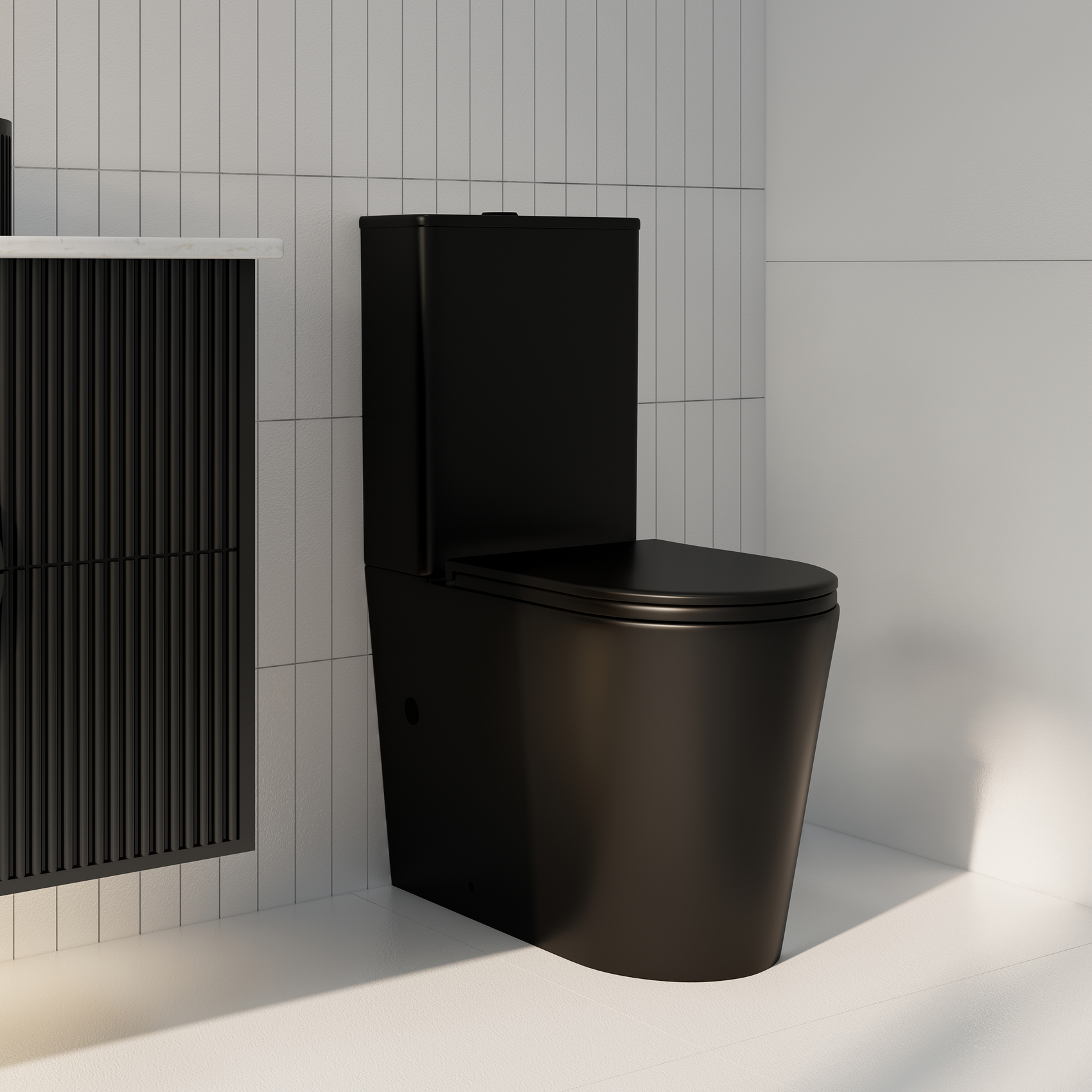 Vera Matt Black Toilet Suite