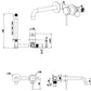 Mica Wall-Spout Combo – Curved Spout – 2P – TRIM KIT ONLY