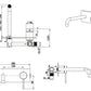 Mica Wall-Spout Combo – Curved Spout – 1P – TRIM KIT ONLY