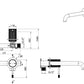 Mica Fluted Wall-Spout Combo
