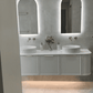 Hampshire 1800mm Satin White Wall Hung Curve Vanity