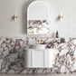 Hampshire 750mm Satin White Wall Hung Curve Vanity (12TH & NTH Only)