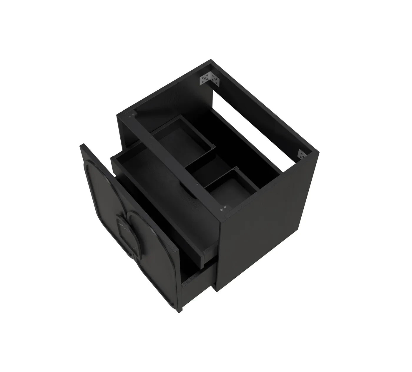 Laguna 600mm Black American Oak Wall Hung Vanity
