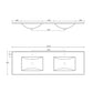 Laguna 1500mm Black American Oak Wall Hung Vanity