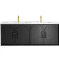 Laguna 1500mm Black American Oak Wall Hung Vanity