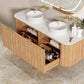 Bondi 1500mm Woodland Oak Fluted Curve Vanity