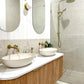 Bondi 1500mm Woodland Oak Fluted Curve Vanity
