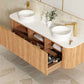 Bondi 1800mm Woodland Oak Fluted Curve Vanity