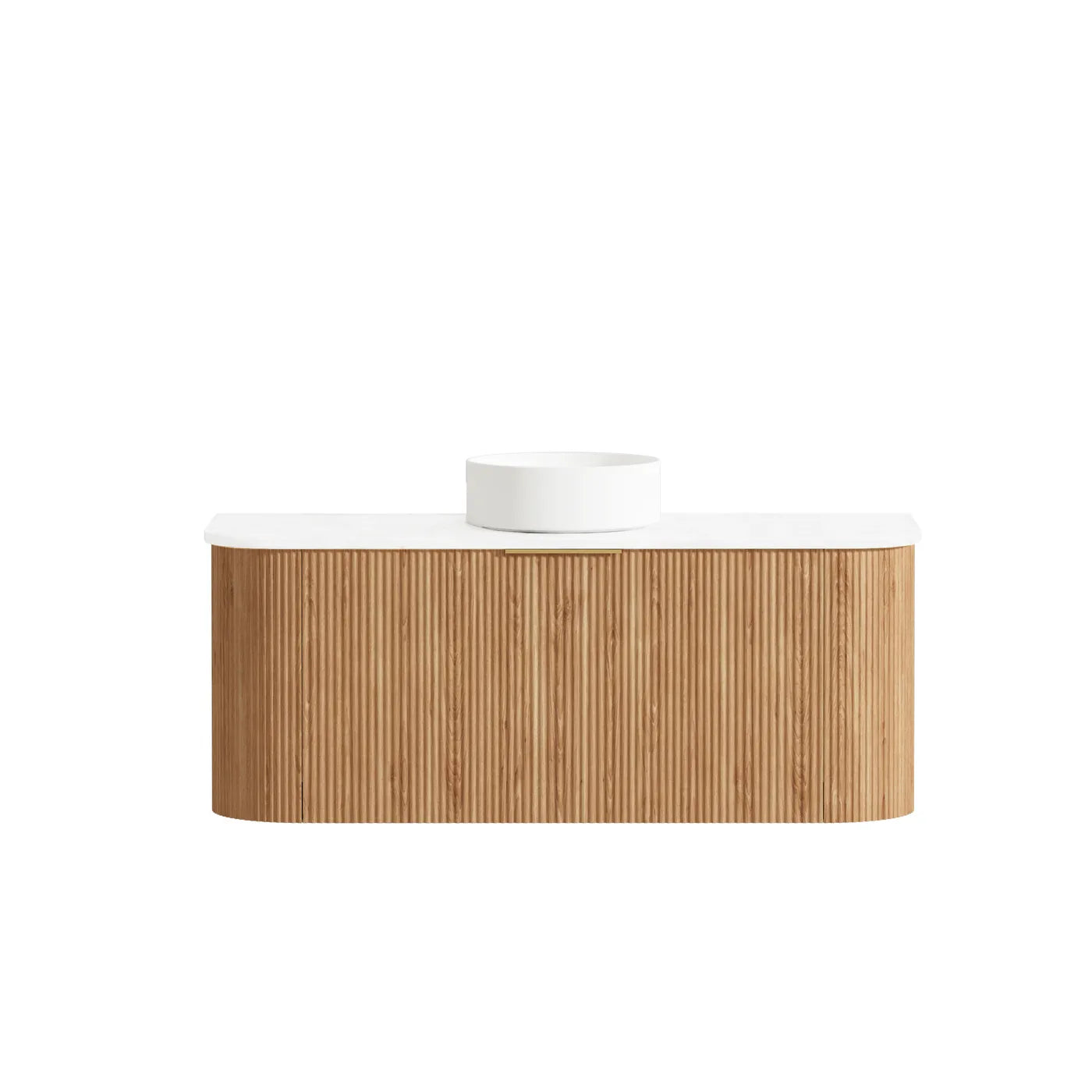 Bondi 1200mm Woodland Oak Fluted Curve Vanity