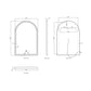 LED Archie 900(H)x600(W) Black Metal Frame Mirror