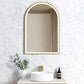 LED Archie 900(H)x600(W) Gold Metal Frame Tuffi Mirror