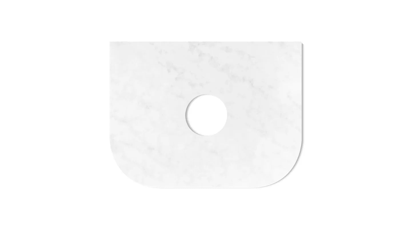 Bondi 600mm Satin White Fluted Wall Hung Curve Vanity (12TH & NTH Only)