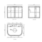 Hampshire 600mm Satin White Wall Hung Curve Vanity