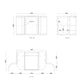 Hampshire 750mm Satin White Wall Hung Curve Vanity (12TH & NTH Only)