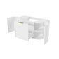 Hampshire 900mm Satin White Wall Hung Curve Vanity