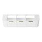 Hampshire 1800mm Satin White Wall Hung Curve Vanity