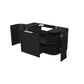 Hampshire 900mm Satin Black Wall Hung Curve Vanity