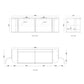 Hampshire 1500mm Satin Black Wall Hung Curve Vanity